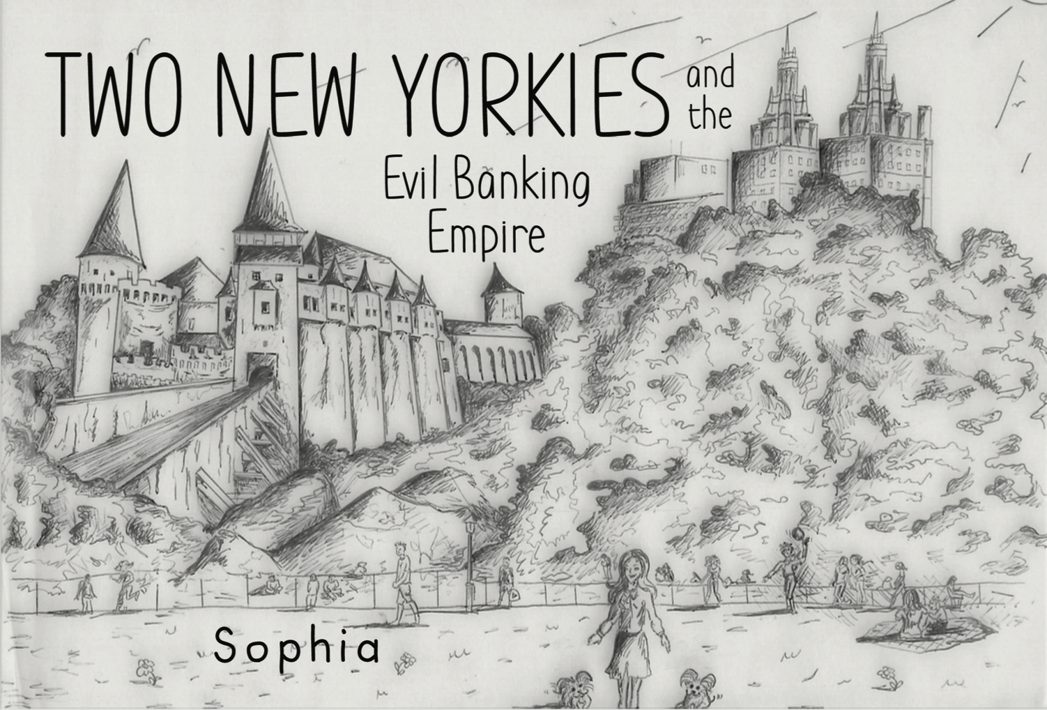 Two New Yorkies and the Evil Banking Empire — paperback cover